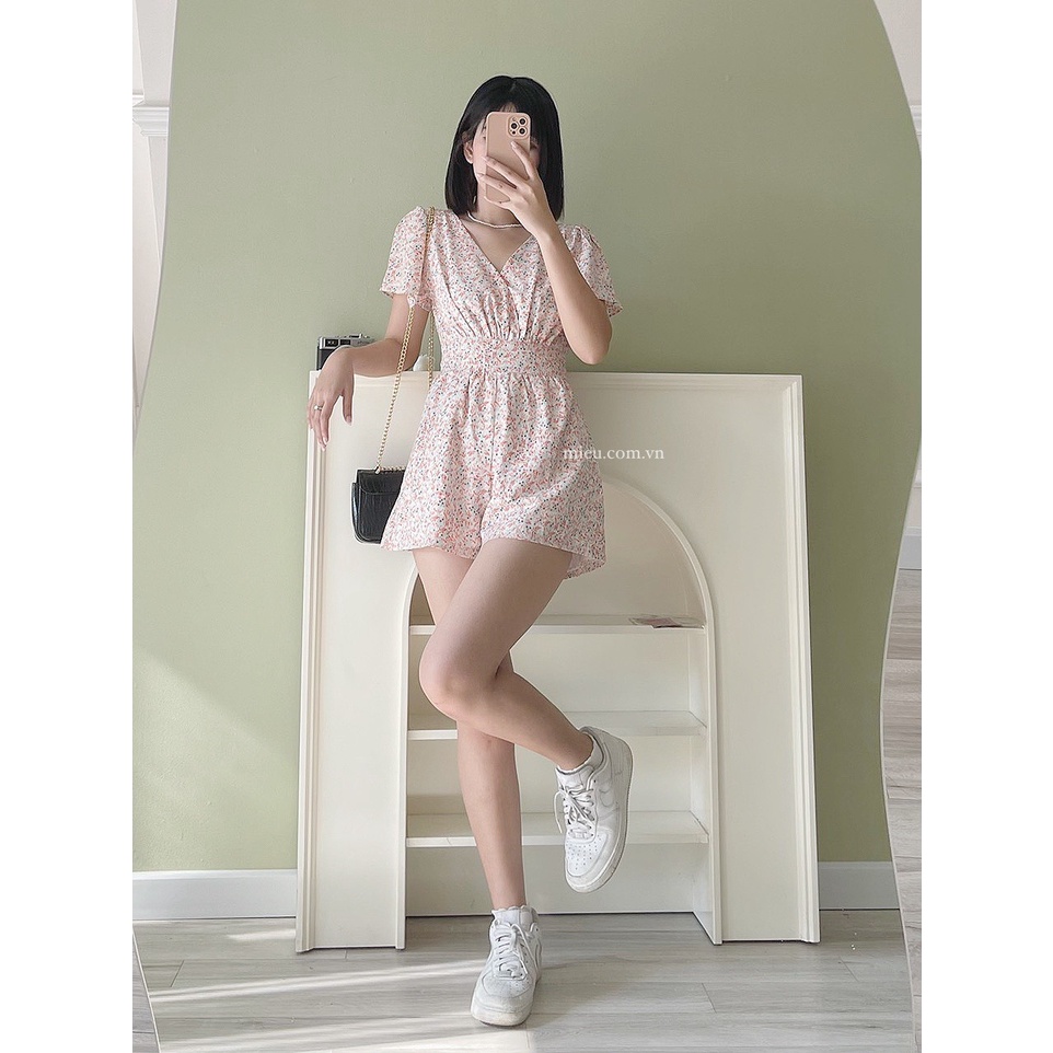 [ Miều ] Đồ bộ áo liền quần hoa nhí Flower jump