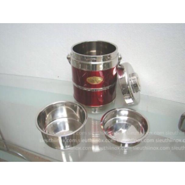 [KHO SỈ] Cặp Lồng Inox Giữ Nhiệt Màu 3 Tầng 1,4L và 1,9L