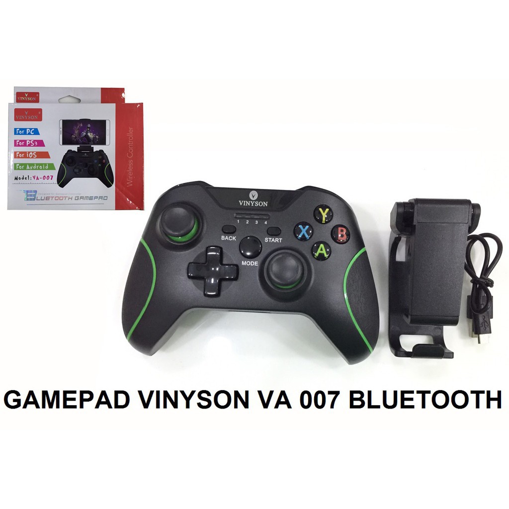 tAY CẦM CHƠI GAME KIỂU DÁNG XBOX CHO MÁY TÍNH GAMEPAD VINYSON VA 005, VA 007 , VA 009  BLUETOOTH