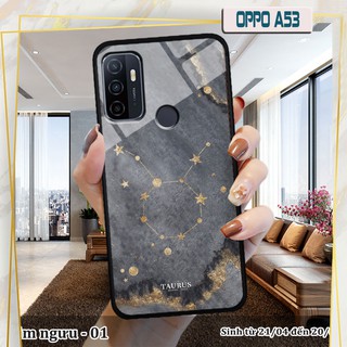 Ốp lưng kính 3D OPPO A53 cung hoàng đạo