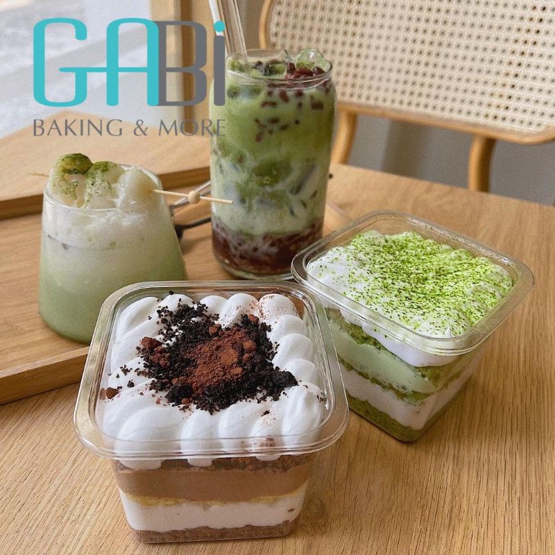 Set 10 hộp nhựa PET đựng mousse 10*10*7.5cm