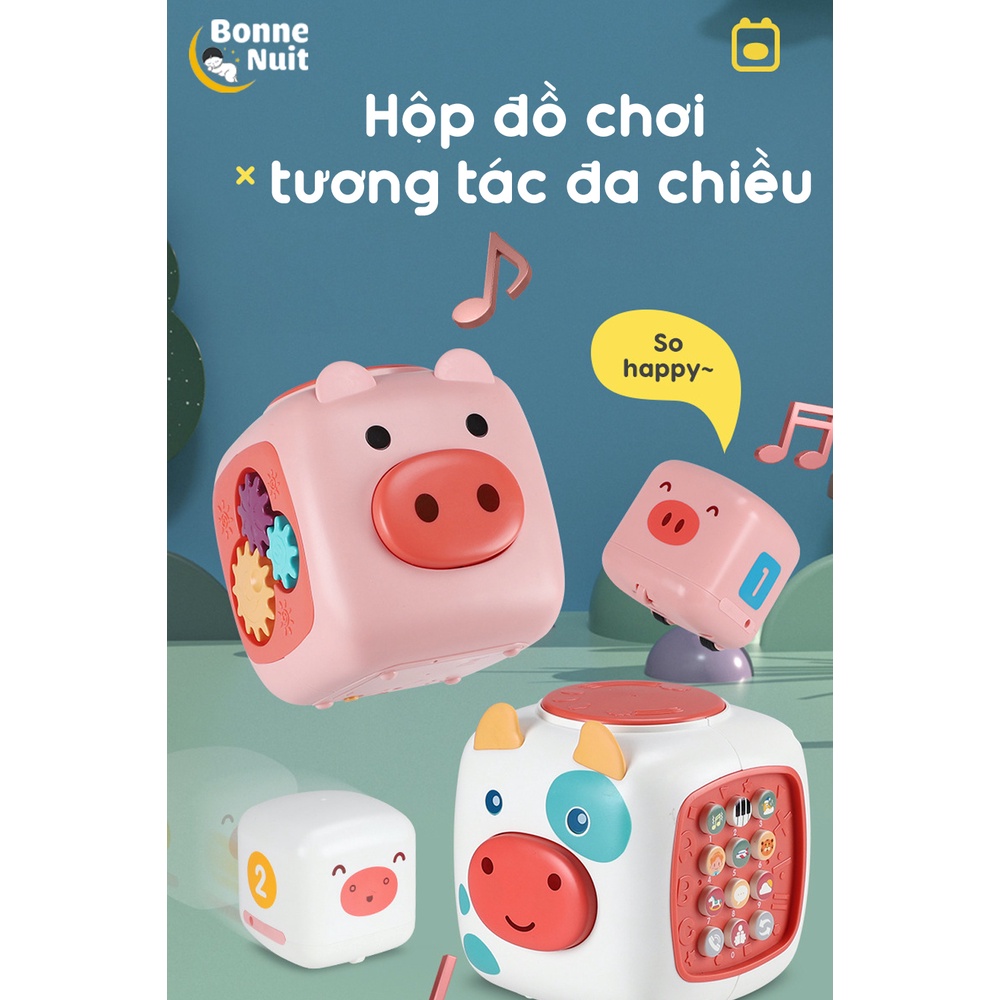 Hộp đồ chơi tương tác giáo dục sớm Cute Cube cho bé