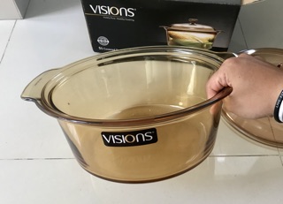 [Chính hãng] Nồi thủy tinh Pháp Visions 5.0L VSD-5 (Hàng tách bộ ko hộp)