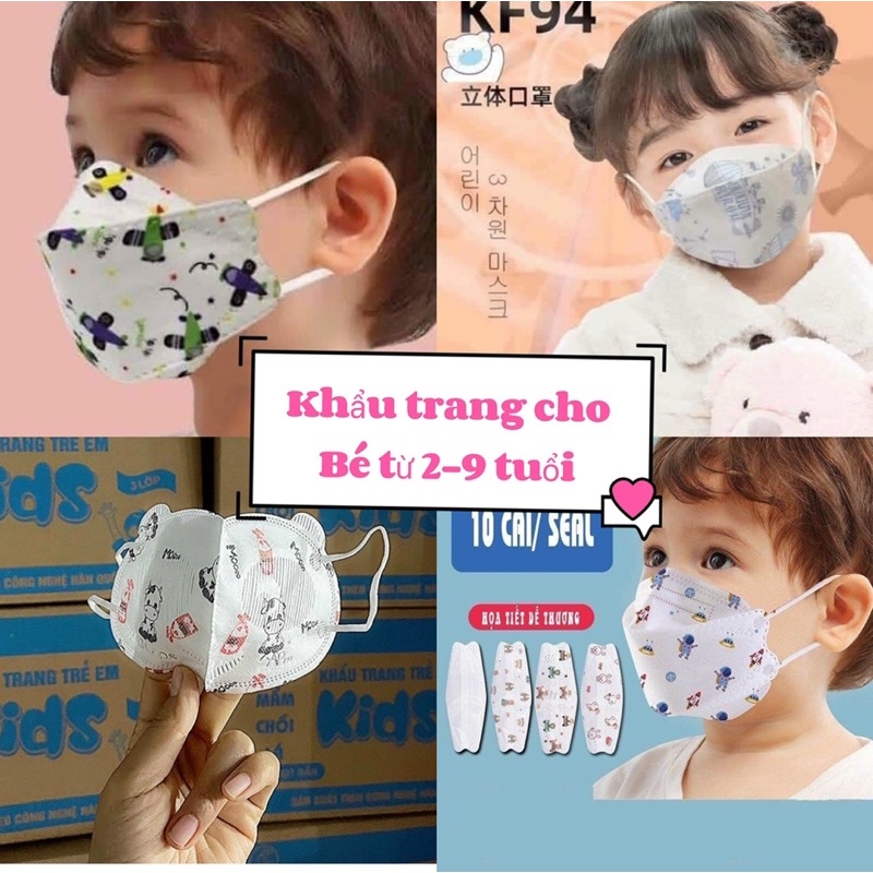 Khẩu Trang y Tế Kf94 cho Bé 2-9 Tuổi Khẩu Trang Trẻ Em