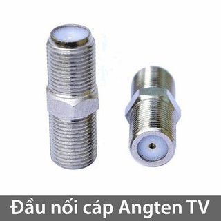 Đầu nối cáp đồng trục Angten TV 2 đầu âm dạng vặn ren (1 chiếc)