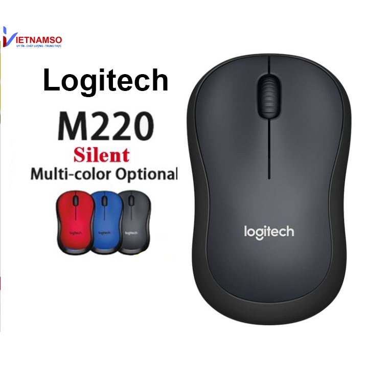Chuột Không Dây Logitech M220 Silent - Không Gây Tiếng Ồn