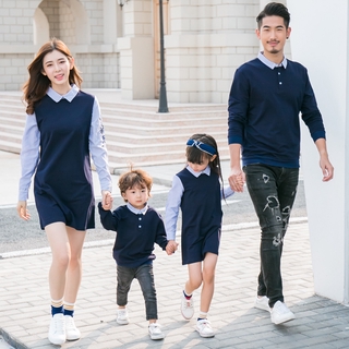Bộ Áo Sweater Phối Chân Váy Thời Trang Mùa Thu 2020 Cho Mẹ Và Bé