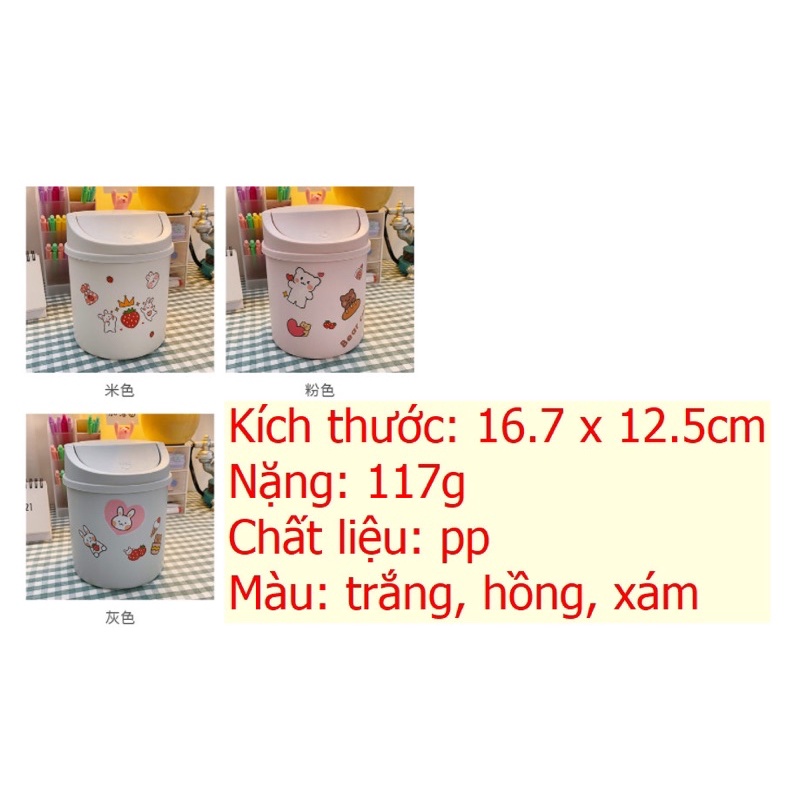 Thùng Rác Để Bàn Mini