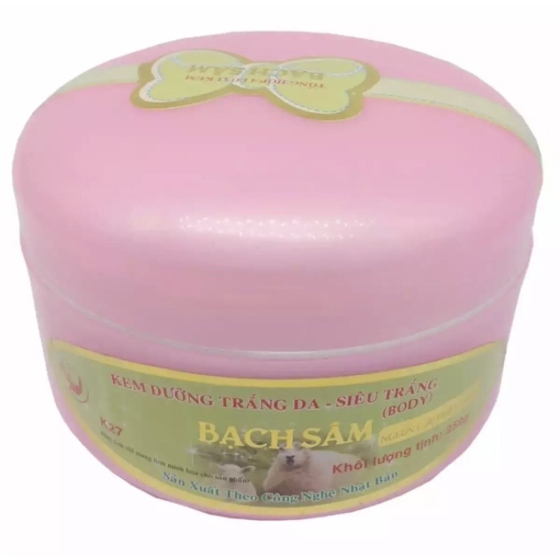 Kem cốt bạch sâm dưỡng trắng da toàn thân 250g