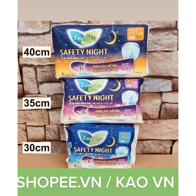 Băng vệ sinh Laurier đêm 30cm/35cm/40cm