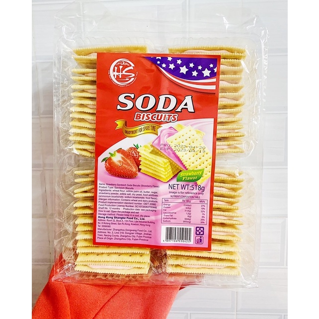 BÁNH QUY HONG KONG KẸP KEM 2+1 & HS GÓI 600G