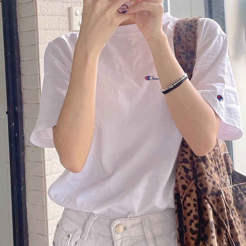 Áo Phông Unisex Tay Ngắn In Logo Đơn Gian