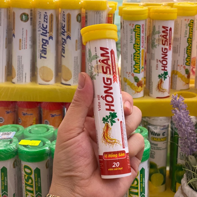 (Hồng Sâm đẹp da chống lão hoá) Viên sủi Hồng Sâm