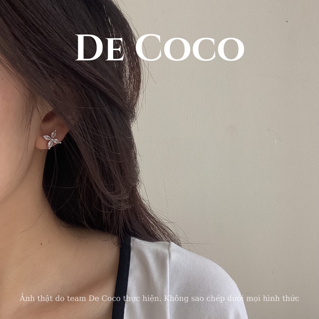 [Mã SKAMCLU8 giảm 10% cho đơn từ 100K] Khuyên tai mix kẹp vành hình hoa Daria De Coco