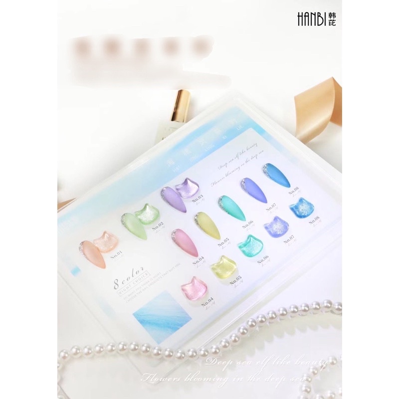 Nail box nuna Móng tay giả họa tiết đá pha lê mắt mèo mới dùng trang trí móng tay