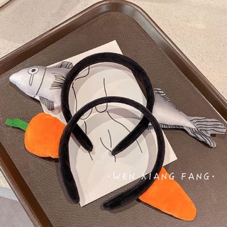 Băng đô cài tóc hình cá, cà rốt dễ thương