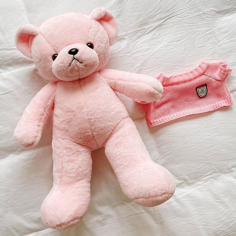 Gấu bông teddy hồng áo len lông mềm mịn, quà tặng gấu bông 60cm hàng cao cấp