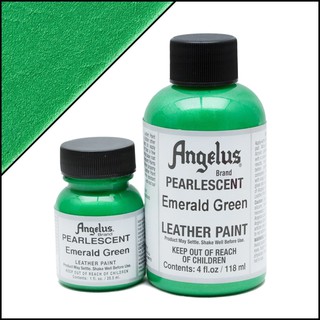 Màu Angelus Pearlescent Leather Paint vẽ trên chất liệu da, vải - Màu Emerald Green