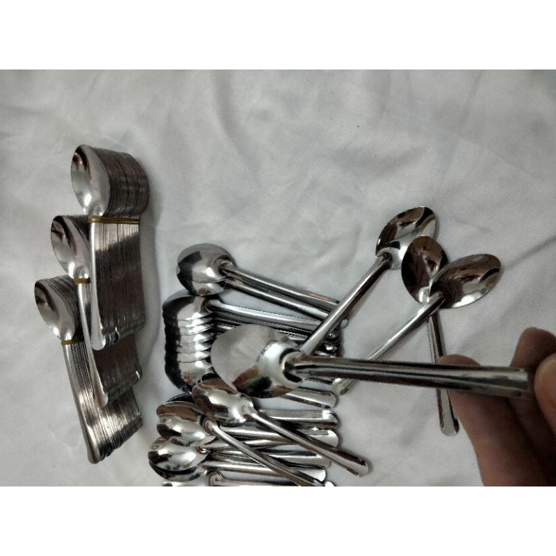 Muỗng cà phê ngắn inox sáng bóng (Combo 10 cái)