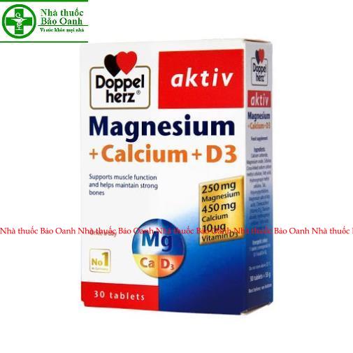Bổ sung Canxi, Magie và D3 Aktiv Magnesium Calcium D3 - nhập khẩu từ Doppelherz Đức, phòng loãng xương