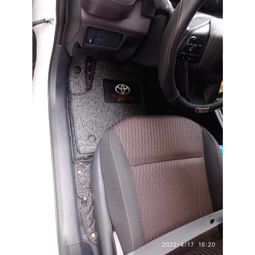 Thảm lót sàn ô tô 5D 6D cho Toyota Veloz da cao cấp không mùi không thấm nước phủ kín 90% sàn xe
