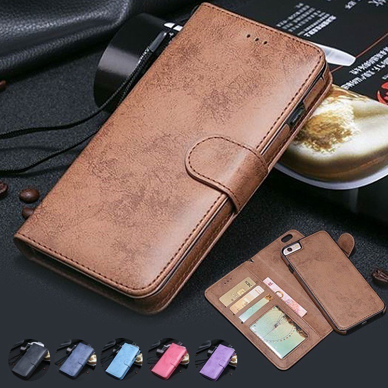 Bao da điện thoại màu trơn phong cách cổ điển cho Iphone 6 6S 6Plus 6SPlus 7 8 7Plus 8Plus 5 5S SE | BigBuy360 - bigbuy360.vn