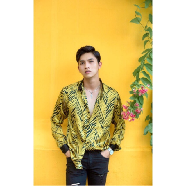 Sơ mi nam thiết kế vải lụa sang trọng
