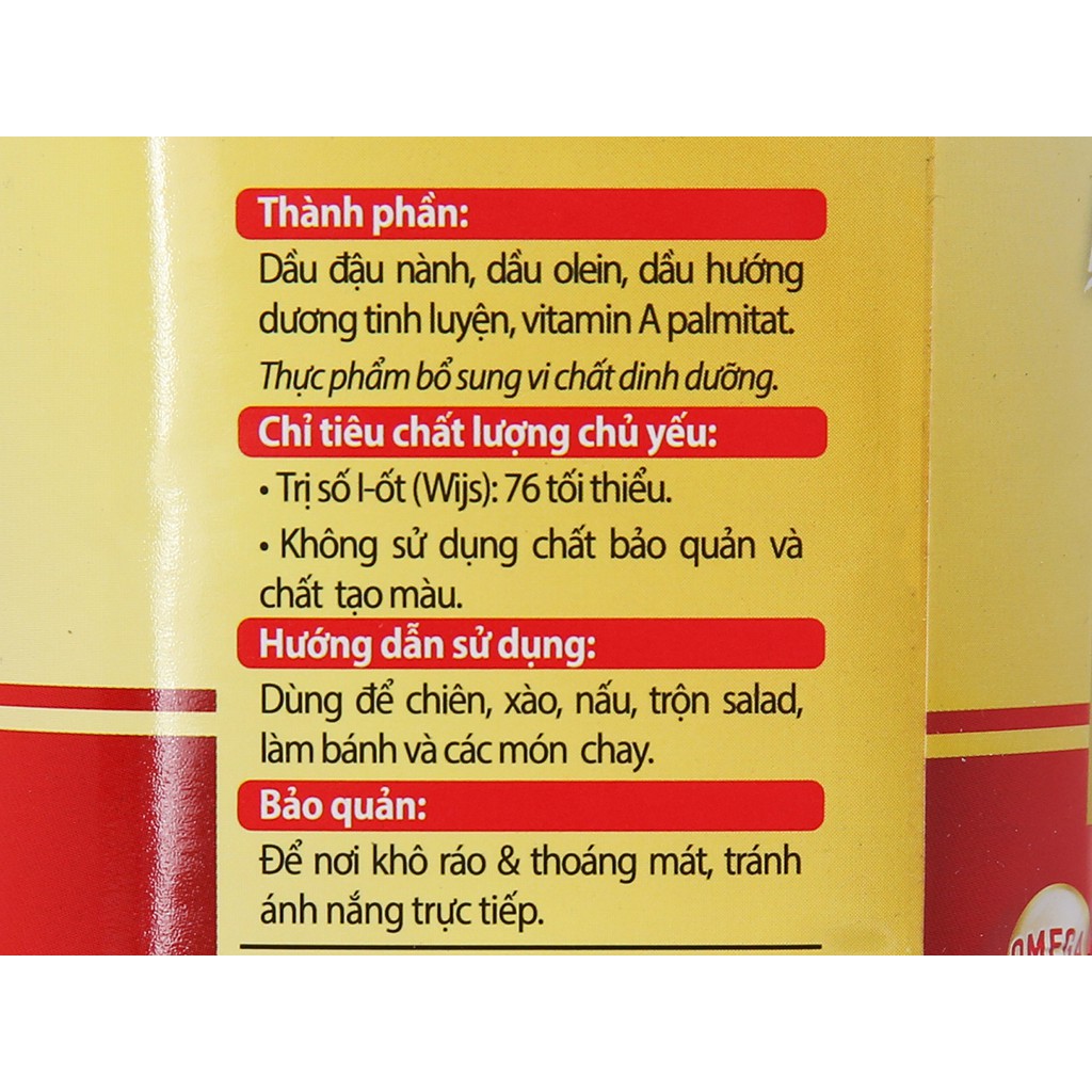 Dầu ăn Meizan gold chai 1l