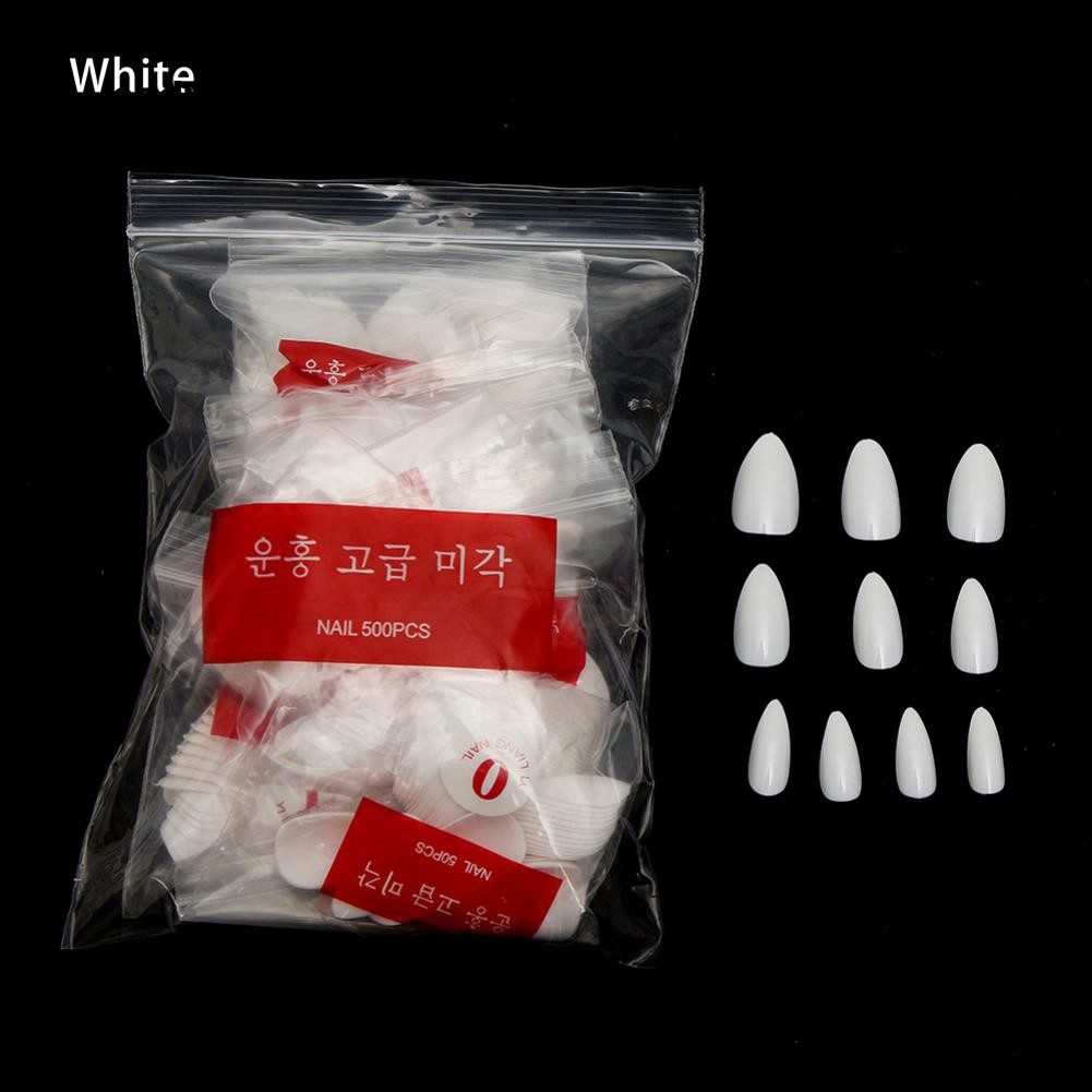 Bộ 500 móng tay giả đầu tròn dùng để làm móng chuyên dụng