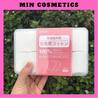Bông tẩy trang miniso 1000 miếng đắp lotion mask