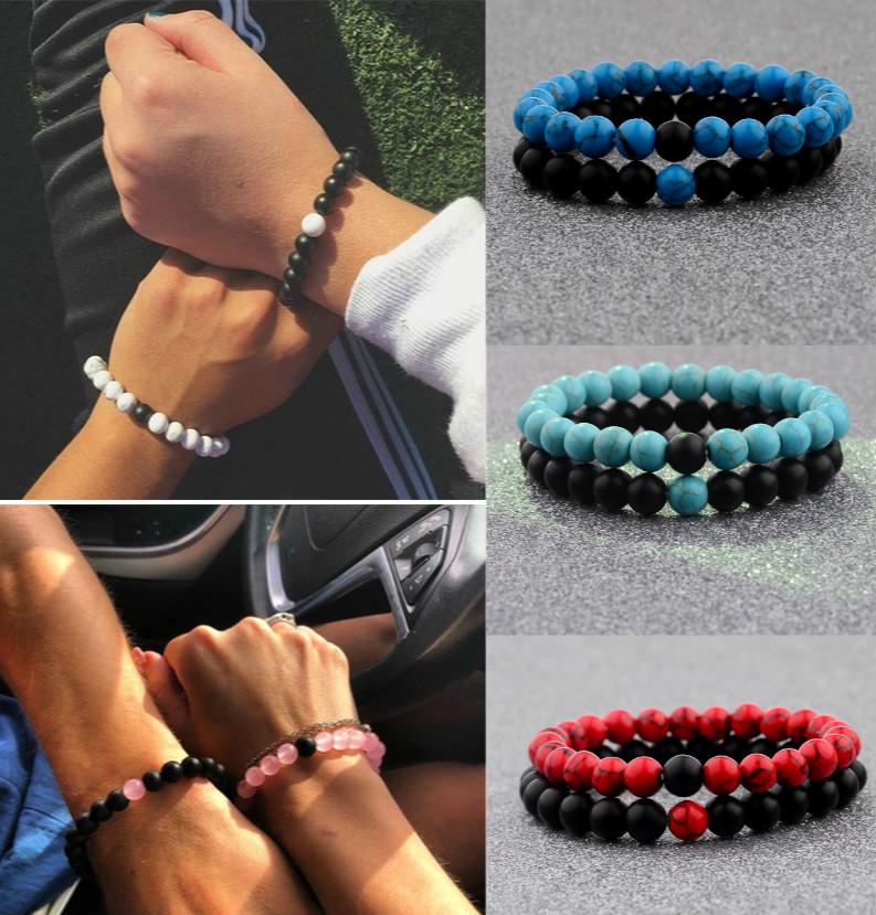 Vòng tay chuỗi hạt cho cặp đôi tùy chọn số lượng