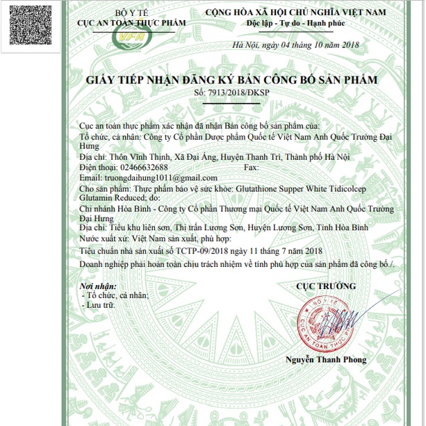 Viên uống hỗ trợ làm đẹp sáng mịn da và giảm nám da sau 30 ngày với Glutathione 500mg