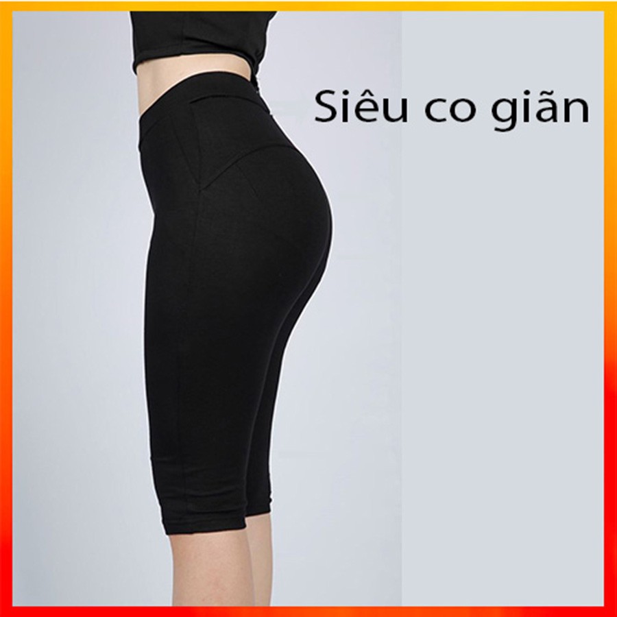 Quần Legging Ngố, Lửng Nâng Mông Co Giãn Không Cắn Chỉ