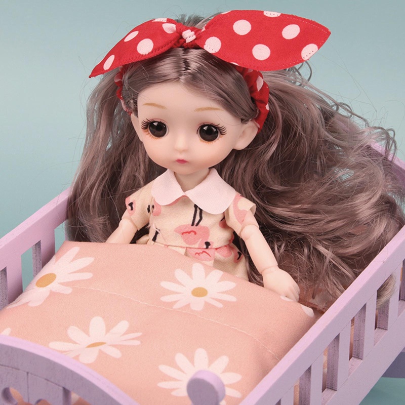 Giường Lắc Đồ Chơi Di Động Trang Trí Cho Nhà Búp Bê