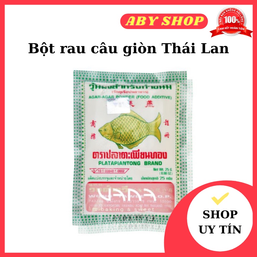 Bột rau câu giòn con cá vàng ⚡ LOẠI NGON ⚡ bột rau câu Thái Lan 25g là món ăn thanh mát, giải nhiệt cơ thể