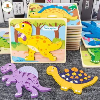 [HOT] ĐỒ CHƠI TRANH GỖ GHÉP HÌNH 3D KHỦNG LONG RÈN LUYỆN TƯ DUY CHO BÉ