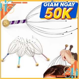 Cây massage đầu vật lý giúp thư giãn thiết kế tiện dụng