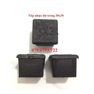 Bộ 10 cái nắp chụp nhựa vuông 30x30_bịt trong chân bàn ghế, nút chân chống xước, bịt trong chân ống sắt, nút nhựa