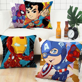 Áo Gối Bằng Cotton Với Họa Tiết Siêu Anh Hùng Theo Phong Cách Hoạt Hình Marvel