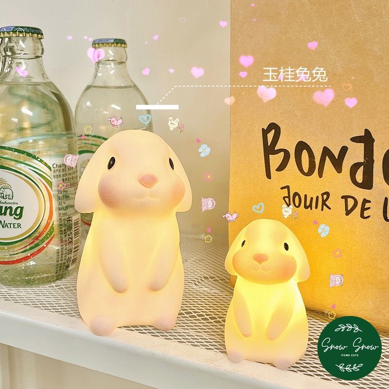 Đèn ngủ để bàn - Đèn trang trí hình Cún Heo dễ thương ánh sáng ấm chất bền đẹp tặng kèm pin tiện lợi dễ sử dụng