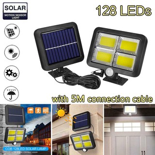 100/128/150/160COB Solar Light Outdoor waterproof Expansion Motion Sensor with 5 meter extend wire