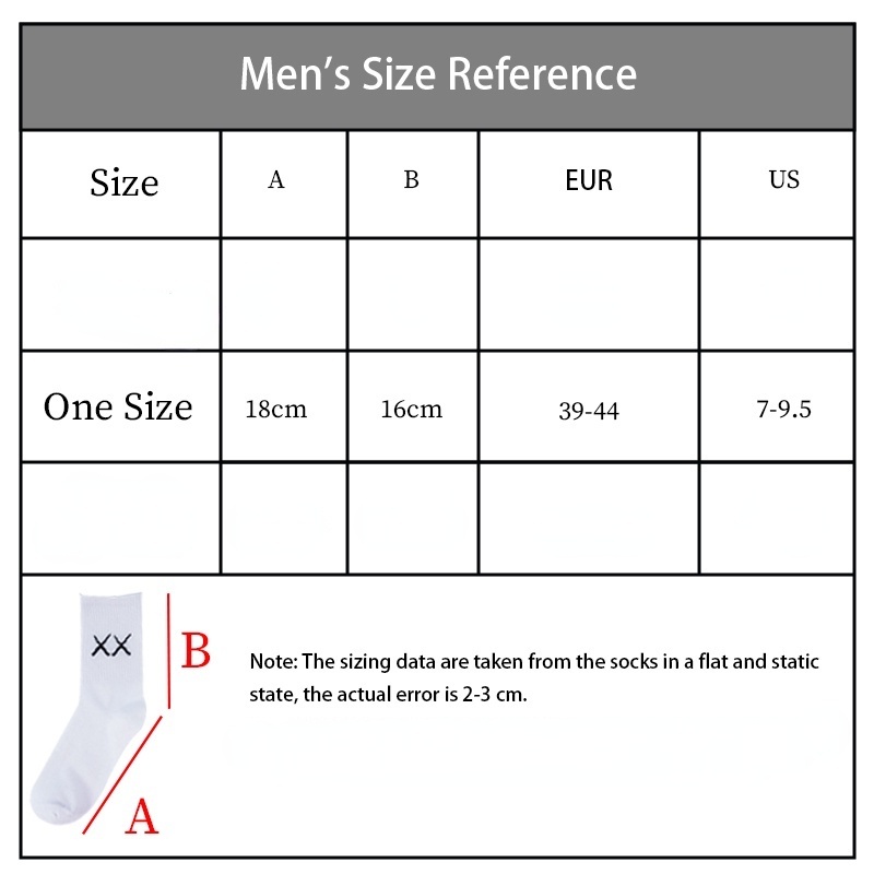 Đôi vớ thể thao Ecmln vải cotton thoải mái màu trắng/đen thời trang cho nam và nữ