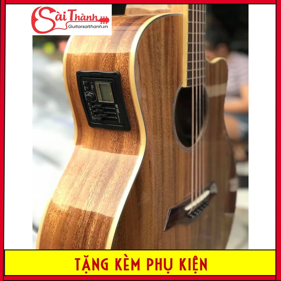 Đàn guitar acoustic full gỗ điệp nguyên tấm lắp EQ Met B12