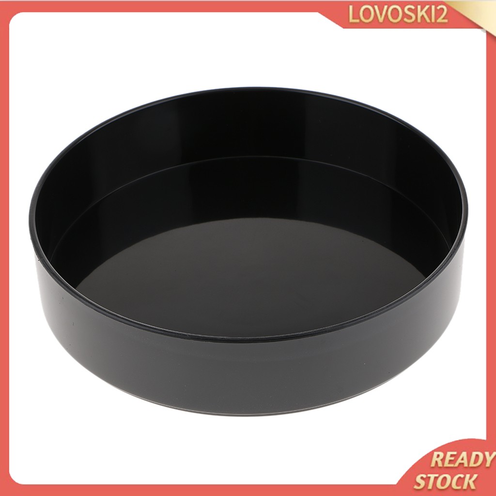 Plastic Round Ikebana Suiban Vase Pot Bonsai Flower Container Black 23cm