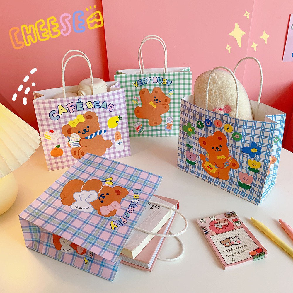 Túi Giấy Có Quai Paper Bag Đựng Quà và Đồ Dùng Đa Năng Cake Bear