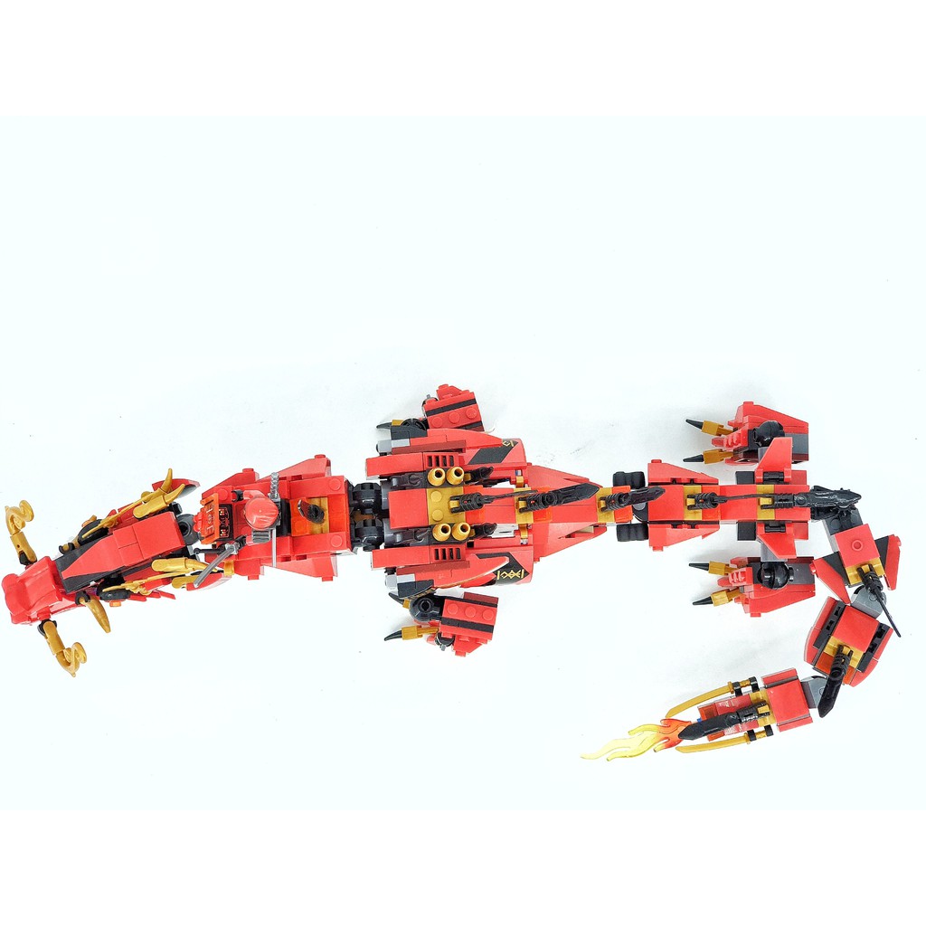 Lego Lắp Ráp Rồng NinjaGo Dài 60cm ( Đỏ - 538 Mảnh )