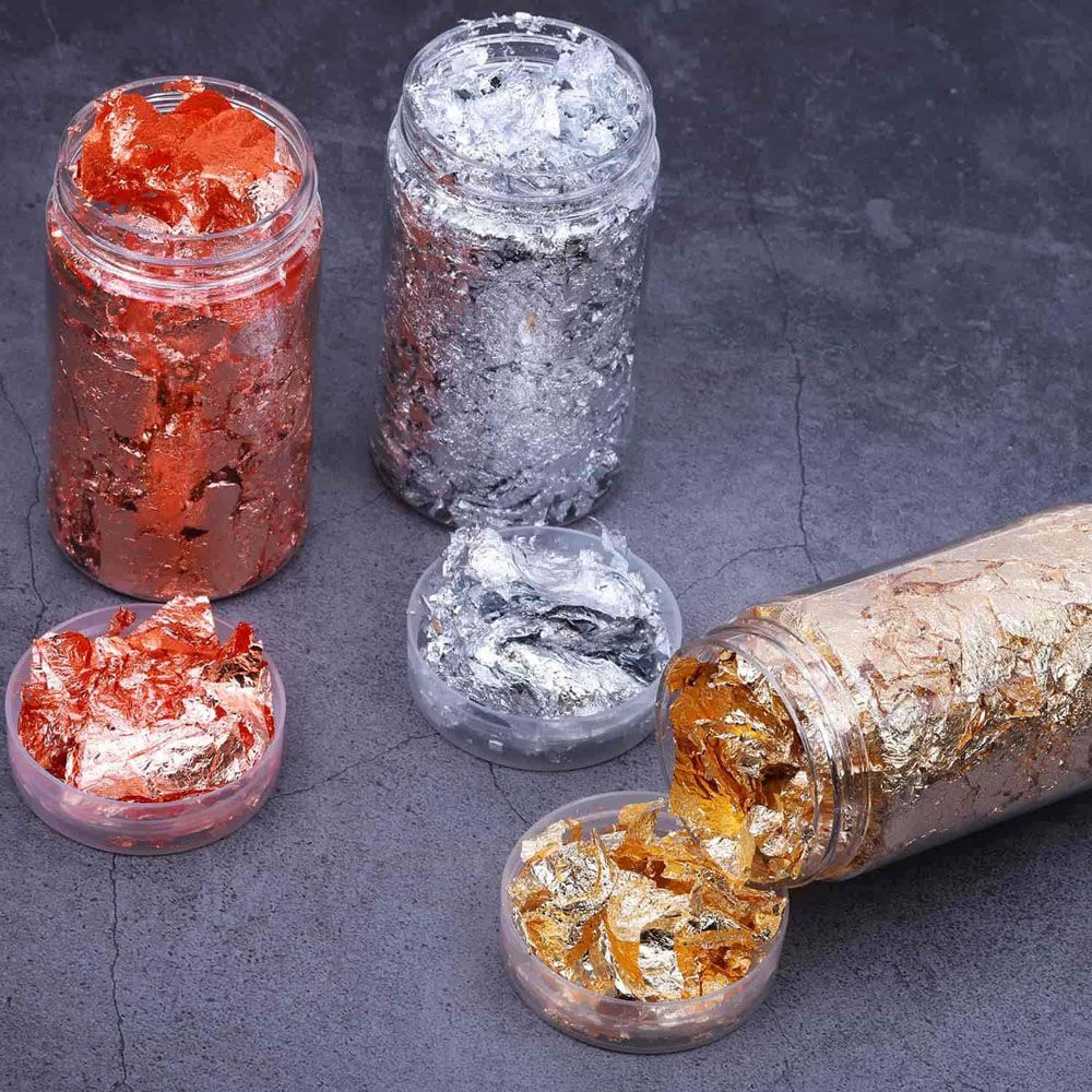 Hộp lá foil đổ khuôn resin dùng làm trang sức/đồ thủ công nhiều màu lựa chọn sáng bóng DIY