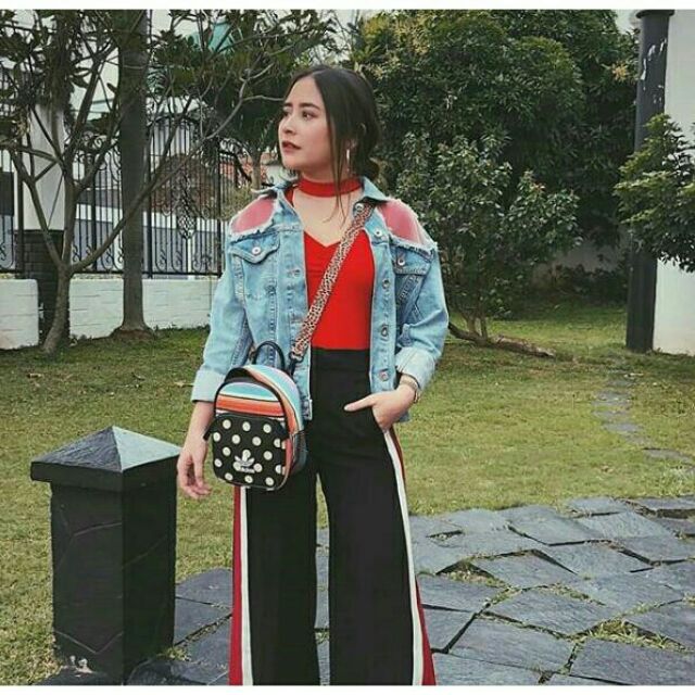 Balo Das mini họa tiết chấm bi