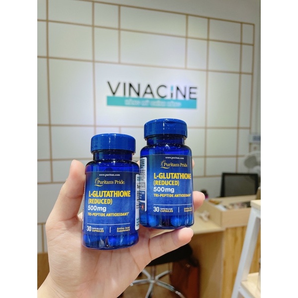 Viên uống trắng da Puritan's Pride L-Glutathione 500mg 30 viên