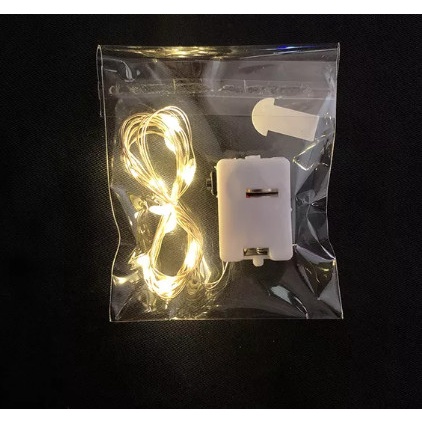 Dây đèn led fairylight, dây đèn đom đóm 3 Mét 30 bóng dùng pin màu vàng ấm/ đủ màu derco trang trí nhà cửa